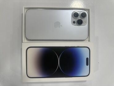 Apple iPhone: IPhone 14 Pro Max, 256 GB, White Titanium, Zəmanət, Simsiz şarj, Face ID