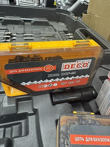 выжимка цепи: Цепи для бензопил - Бренды: DECO (код DCF-38) и RODEX. - Длина шины — 4