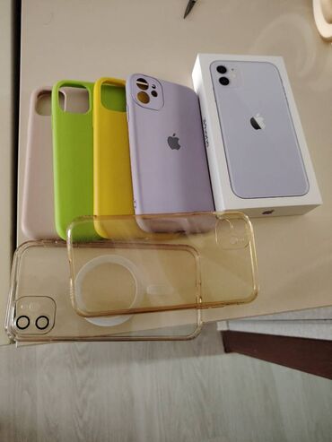 Apple iPhone: IPhone 11, 64 GB, Deep Purple, Barmaq izi, Face ID