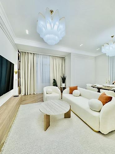 Продажа квартир: 2 комнаты, 75 м², Асанбай мкр Элитка, 1 этаж, Дизайнерский ремонт — 2