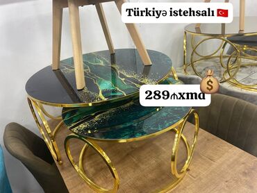 стеклянный стол на кухню купить: Jurnal masası, Yeni, Yumru masa