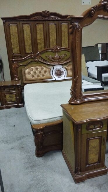 кровать купить баку: İkinəfərlik çarpayı, 2 tumba