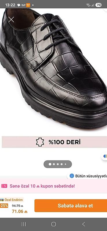 Botinkalar: - Ölçü: 39 razmer (hər qiymətə) - Brend/model: ABC Shield (qutusu — 10