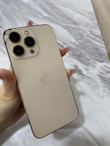 IPhone 13 Pro, Б/у, 256 ГБ, Золотой, Чехол, 79 %