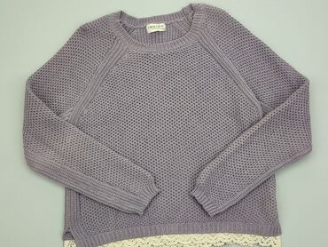 Swetry: Sweter XL (EU 42), stan - Dobry, wzór - Jednolity kolor, kolor - Purpurowy