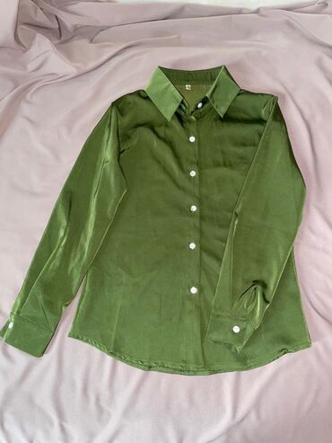 шубка детская: Детский топ, рубашка, цвет - Зеленый, Б/у
