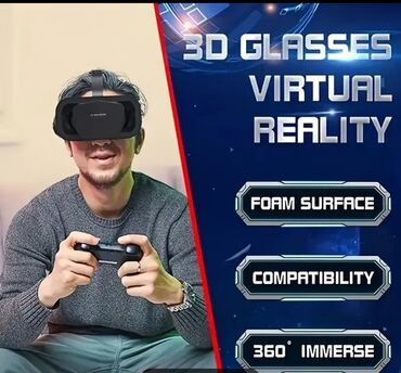 Mobil telefonlar üçün digər aksesuarlar: Smartfonlar uchun 3D 360°-li Vr eynek satilir. Yenidir ve qutusunda — 3