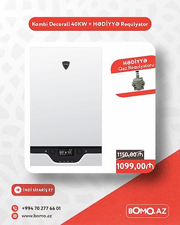 40k vazol: Yüksək keyfiyyətli. 🔥 Kombi Decorall 40KW + HƏDİYYƏ Qaz Requlyatoru — 1