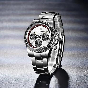 Ručni satovi: PAGANI DESIGN PD-1676 -40mm- Bela -Rolex Daytona Paul Newman Potpuno — 3