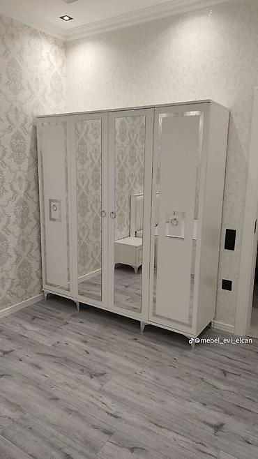 Yeni, 4 qapılı, Güzgülü, Ağ, Açılan, Düz dolab — 1