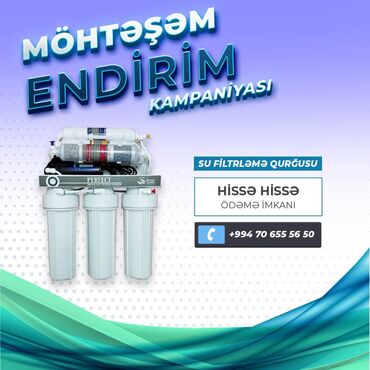 su filter: Su filterleri. Cihaz 7 filtrdən ibarətdir. 8 litrlik çənlə təhciz