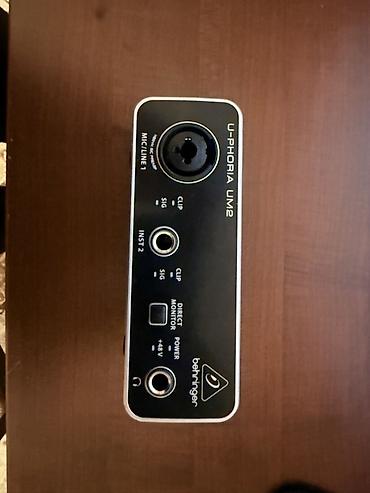 Musiqi alətləri: Behringer U-PHORIA UM2 USB audio interfeysi Xüsusiyyətlər: - 2 giriş — 3