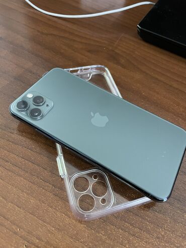 Уюлдук телефондор жана аксессуарлар: IPhone 11 Pro Max, Колдонулган, 64 ГБ, Alpine Green, Коргоочу айнек, Каптама, 88 %