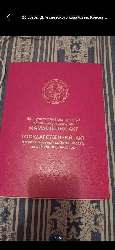 кафе столовые: 30 соток, Айыл чарба үчүн, Кызыл китеп