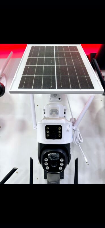 azercell voen nomre: Simsiz 4G sim kartl Solar ptz 2 kamera 360° 8mp/4K Çöl ṣəraiti ücün