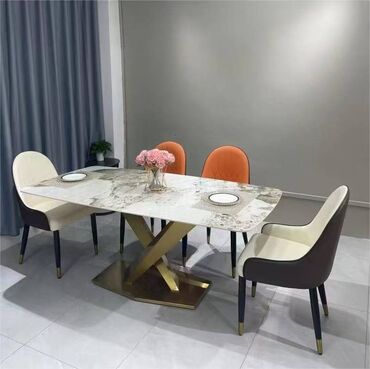 Столы для зала: Обеденные группы S&S — Бишкек - Современный обеденный стол с at lalafo.kg — 7 Столы для зала: Обеденные группы S&S — Бишкек - Современный обеденный стол с — 7