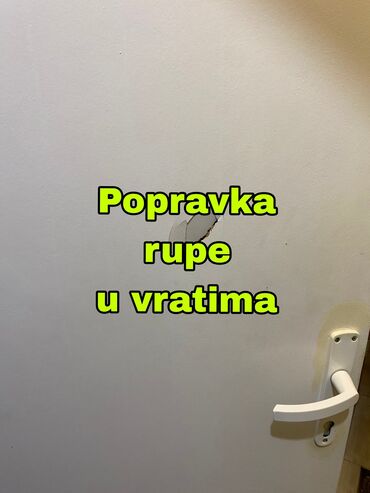 obrada spaletni oko vrata: Popravka rupe u vratima oštecenih štokova panela rad na licu mesta oko