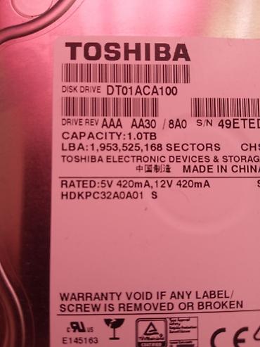 ipad mini 6 64gb: Toshiba 3.5" HDD – DT01ACA100 - Tutum: 1 TB (LBA: 1,953,525,168 — 3