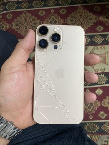 Apple iPhone: IPhone 13 Pro Max, Qızılı, Qırıq