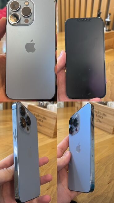 телефон redmi 10c: IPhone 13 Pro, Б/у, 256 ГБ, Голубой, Чехол, 76 %