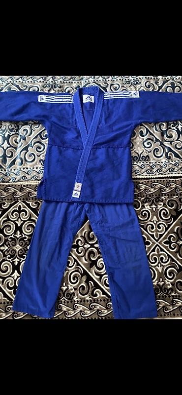 Кимоно (ги) для дзюдо/самбо Adidas, синие на рост 155-160 - Комплект