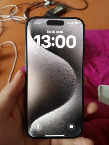 айфон 15 бишкек цена: IPhone 15 Pro, Жаңы, 256 ГБ, Black Titanium, Каптама, 92 %