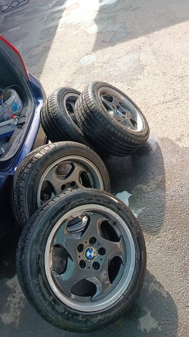 шина с дисками: Дөңгөлөктөр монтажда 205 / 55 / R 17, Жай, Колдонулган, Комплект, Жеңил унаалар, Куйма, тешиктери - 5
