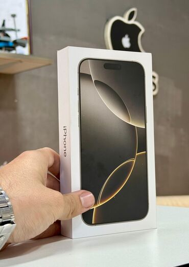 Apple iPhone: IPhone 16 Pro Max, 256 GB, Natural Titanium, Zəmanət, Simsiz şarj, Face ID