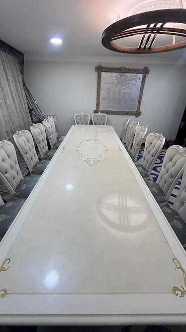 table study: Столовый гарнитур в классическом стиле: большой прямоугольный стол + — 6