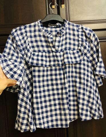 ikinci əl geyimlərin satışı: Satılır 2 azn ikinci əl kətan materialdan qadın yay köynəyi Zara Woman