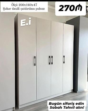 4 qapılı dolab Yep yeni 270 azn rəng seçimi var çatdırılma var