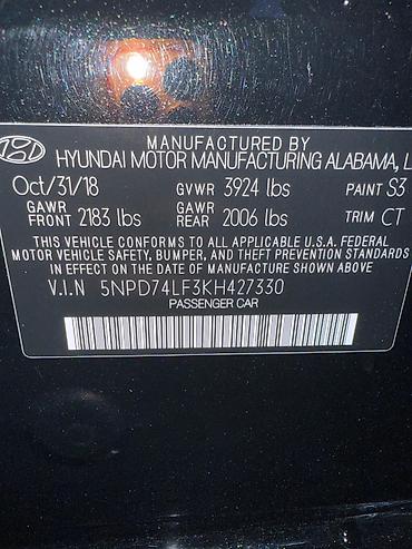 Hyundai: Hyundai Elantra: 2 l | 2019 il Sedan — 17