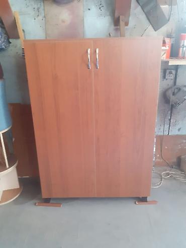 dolab ofis: Ağac naxışlı iki qapılı ayaqqabılıq - Material: laminat MDF, ağac — 1