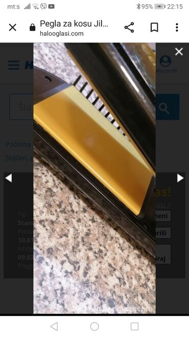 Prese za kosu: Pegla za kosu JILBERE 200w Francuska široke grejne ploče. Profi — 10