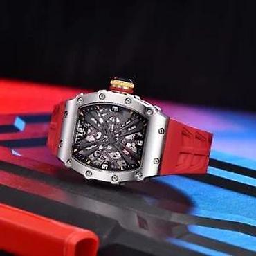 Ručni satovi: Pagani Design PD-1738 -Crvena- Richard Mille Skeleton Homage Potpuno — 9