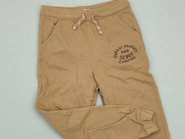 spodnie dresowe w kwiaty: Sweatpants, SinSay, 9 years, 128/134, condition - Good