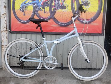 Велозапчасти: Корейские алюминиевый велосипед размер колёс 26 складной,,,Мы