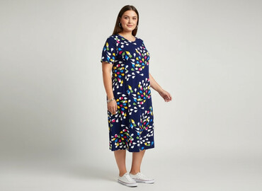 sukienki długie dla puszystych: Women`s dress, size 7XL