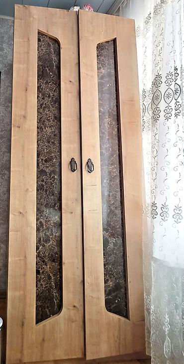 isgene: İki qapılı paltar şkafı - Material: ağac fakturalı DSP/MDF karkas — 1