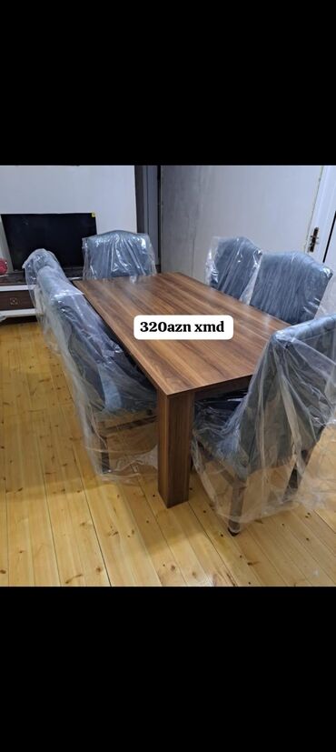 Masa və oturacaq dəstləri: Qonaq otağı üçün, Yeni, Açılmayan, Dördbucaq masa, 6 stul -da lalafo.az — 9 Masa və oturacaq dəstləri: Qonaq otağı üçün, Yeni, Açılmayan, Dördbucaq masa, 6 stul — 9