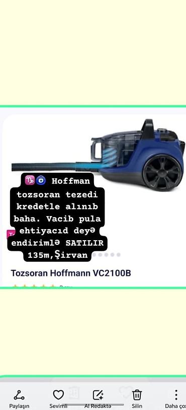 hp 650 fiyat: Hoffmann VC2100B tozsoran - Tozsoranın modelı: Hoffmann VC2100B - — 1