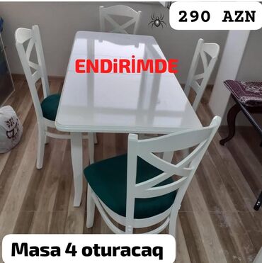stol stul mətbəx: Mətbəx üçün, Yeni, 4 stul