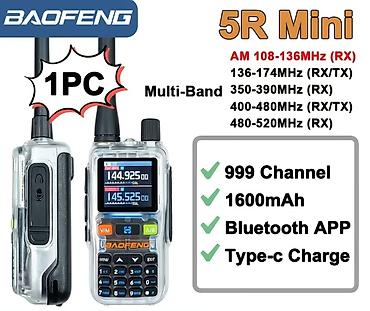 Рации и диктофоны: Рация Baofeng 5R Mini (мультидиапазонная) с усилительными антеннами — 4