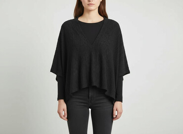sweter oversize: Zara, Ponczo damskie, rozmiar S