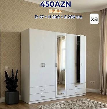 kreditle divan kreslo: 450 AZN – Dolab Ölçülər: D 47 × H 200 × E 200 sm Ağ rəngdə, çox — 1
