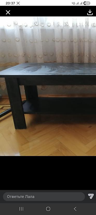 cay masasi: Mebel: Aşağı profilli, düzbucaqlı qara rəngli jurnal/TV masası — 2