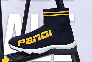 фенди: Кроссовки, 37, Fendi, Новый, цвет - Черный, Самовывоз — 2