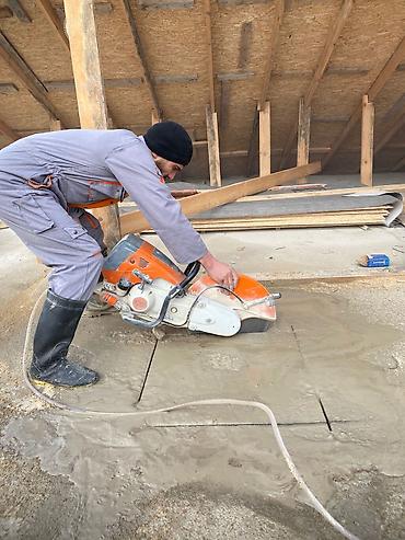 Beton işləri: Beton kəsim xidməti - Beton döşəmə, tavan və divarların dəqiq — 3