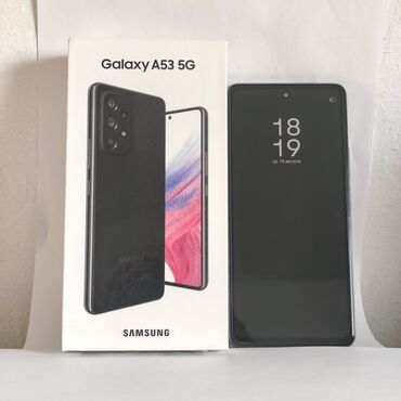 батарея на телефон: Samsung Galaxy A53 5G, Б/у, 256 ГБ, цвет - Черный, 2 SIM