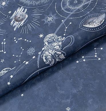светящиеся наклейки: Обои детские «Космос» - светятся в темноте Обои для детской с — 8